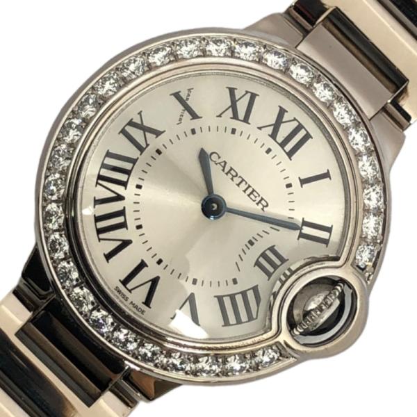 カルティエ Cartier バロンブルー ドゥ カルティエ SM WE9003Z3 シルバー K18...