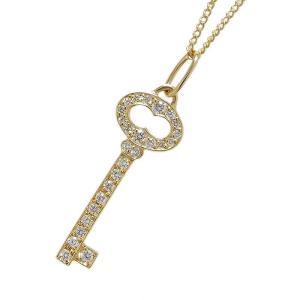 ティファニー TIFFANY＆CO ミニオーバルキー ダイヤモンド ペンダント ネックレス K18YG ジュエリー 中古｜ookura7815