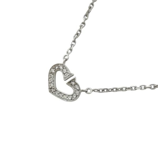 カルティエ Cartier Cハートダイヤネックレス ホワイトゴールド 750 ダイヤモンド ジュエ...