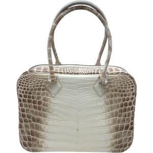エルメス HERMES プリュム28 X刻 ヒマラヤ SV金具 ニロティカス ハンドバッグ レディース 中古