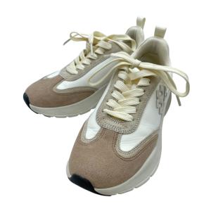 トリーバーチ TORY BURCH ロゴローカットスニーカー ベージュ スエード スニーカー レディース 中古