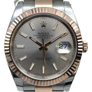 ロレックス ROLEX デイトジャスト 41 126331 シャンパンゴールド/サンダスト PG/SS 腕時計 メンズ 中古