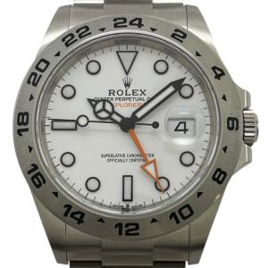 ロレックス ROLEX エクスプローラー2 226570 ホワイト SS 腕時計 メンズ 中古