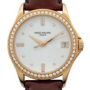 パテック・フィリップ PATEK PHILIPPE カラトラバ 5108R-001 ホワイト K18PG 腕時計 メンズ 中古