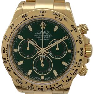 ロレックス ROLEX デイトナ ランダムシリアル 116508 グリーン K18YG 腕時計 メンズ 中古
