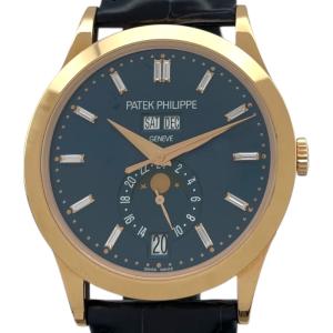 パテック・フィリップ PATEK PHILIPPE コンプリケーション アニュアルカレンダー ムーンフェイズ 5396R-015 ネイビー 腕時計 メンズ 中古
