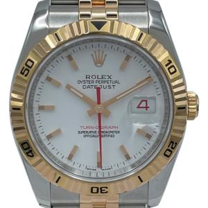 ロレックス ROLEX ターノグラフ 116261 ホワイト PG/SS 腕時計 メンズ 中古