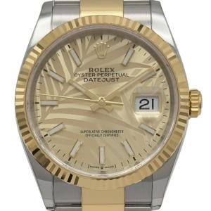 ロレックス ROLEX デイトジャスト36 パームモチーフ 126233 ゴールド ゴールド/ステンレススチール 腕時計 メンズ 中古