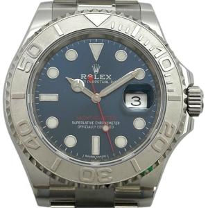 ロレックス ROLEX ヨットマスター40 116622 ブルー ステンレススチール/プラチナ 腕時計 メンズ 中古