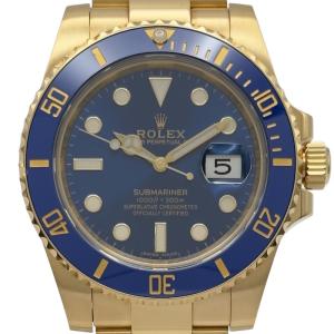 ロレックス ROLEX サブマリーナ 116618LB ブルー ゴールド 腕時計 メンズ 中古