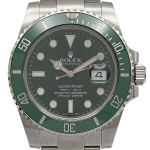 ロレックス ROLEX サブマリーナ 116610LV グリーン ステンレススチール 腕時計 メンズ 中古