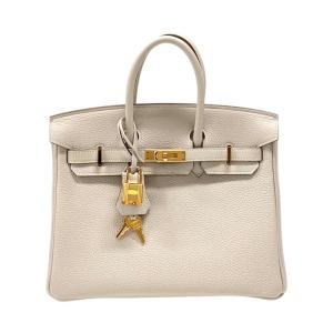 エルメス HERMES バーキン25 B刻 クレ ゴールド金具 トゴ ハンドバッグ レディース 中古