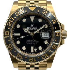 ロレックス ROLEX GMTマスター2 126718GRNR ブラック ゴールド 腕時計 メンズ 中古