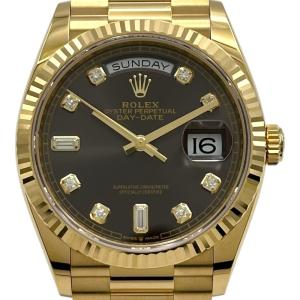 ロレックス ROLEX デイデイト 128238A ダークグレー ゴールド 腕時計 メンズ 中古