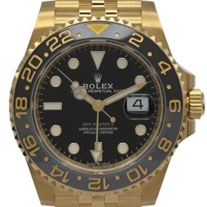 ロレックス ROLEX GMTマスター2 126718GRNR ブラック ゴールド 腕時計 メンズ 中古