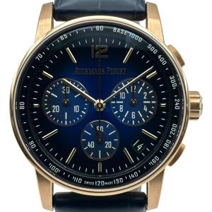 オーデマ・ピゲ AUDEMARS PIGUET CODE11.59 バイオーデマピゲクロノグラフ 26393OR.OO.A028CR.01 ブルー ゴールド 腕時計 メンズ 中古