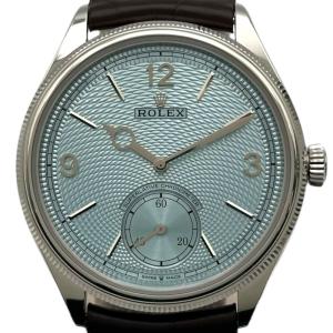 ロレックス ROLEX 1908 52506 アイスブルー プラチナ 腕時計 メンズ 中古