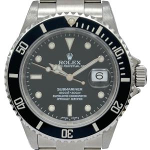ロレックス ROLEX サブマリーナ 16610 ブラック ステンレススチール 腕時計 メンズ 中古