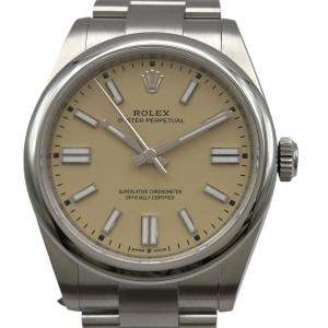 ロレックス ROLEX オイスター パーペチュアル 41 134300 ベージュ ステンレススチール 腕時計 メンズ 中古