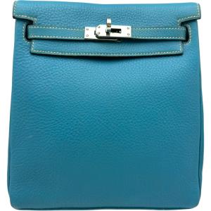 エルメス HERMES ケリーアドPM ?C刻 ブルージーン シルバー金具 トリヨン リュック・デイパック レディース 中古