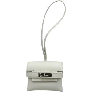 エルメス HERMES ケリーフェスティバル K刻 ニューホワイト シルバー金具 スイフト チャーム レディース 中古