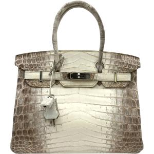 エルメス HERMES バーキン30 X刻 ヒマラヤ シルバー金具 ニロティカスマット ハンドバッグ レディース 中古