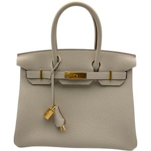 エルメス HERMES バーキン30 K刻 クレ ゴールド金具 エプソン ハンドバッグ レディース 中古