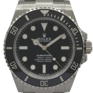 ロレックス ROLEX サブマリーナ ノンデイト 124060 ブラック ステンレススチール 腕時計 メンズ 中古