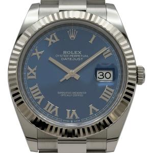 ロレックス ROLEX デイトジャスト 41 126334 ブライトブルー ホワイトゴールド/ステンレススチール 腕時計 メンズ 中古