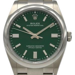 ロレックス ROLEX オイスターパーペチュアル36 126000 グリーン ステンレススチール 腕時計 メンズ 中古