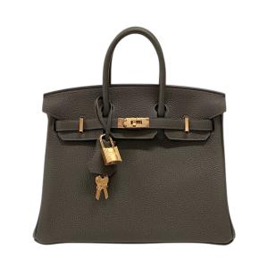 エルメス HERMES バーキン25 W刻 ヴェールマキ ゴールド金具 トゴ ハンドバッグ レディース 中古
