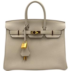 エルメス HERMES バーキン25 Z刻 クレ ゴールド金具 トゴ ハンドバッグ レディース 中古