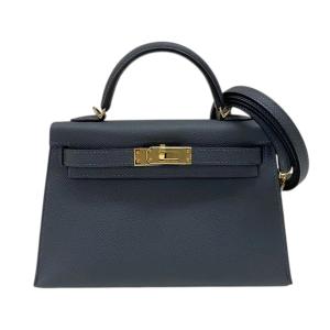 エルメス HERMES ミニケリー2 K刻 グリミスティ ゴールド金具 エプソン ハンドバッグ ショルダーバッグ レディース 中古