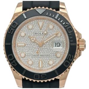 ロレックス ROLEX ヨットマスター40 126655 パヴェダイヤ ピンクゴールド 腕時計 メンズ 中古
