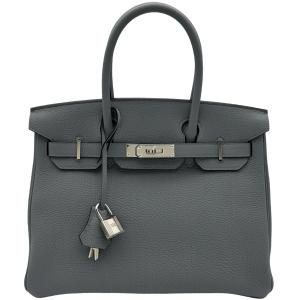 エルメス HERMES バーキン30 K刻 グリミスティ シルバー金具 トゴ ハンドバッグ レディース 中古