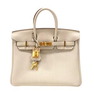 エルメス HERMES バーキン25 K刻 クレ ゴールド金具 トゴ ハンドバッグ レディース 中古