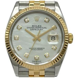 ロレックス ROLEX デイトジャスト36 126233G ホワイトシェル ゴールド/ステンレススチール 腕時計 メンズ 中古