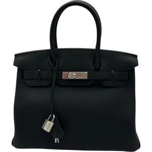 エルメス HERMES バーキン30 W刻 ブラック シルバー金具 トゴ ハンドバッグ レディース 中古
