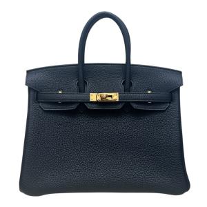 エルメス HERMES バーキン25 W刻 ブラック トゴ ゴールド金具 ハンドバッグ レディース 中古