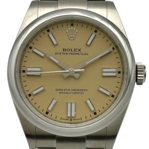 ロレックス ROLEX オイスターパーペチュアル41 134300 ベージュ ステンレススチール 腕時計 メンズ 中古