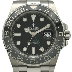 ロレックス ROLEX GMTマスター2 126710GRNR ブラック ステンレススチール 腕時計 メンズ 中古