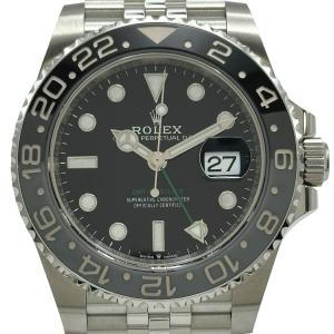 ロレックス ROLEX GMTマスター2 126710GRNR ブラック ステンレススチール 腕時計 メンズ 中古