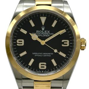 ロレックス ROLEX エクスプローラー36 124273 ブラック ゴールド/ステンレススチール 腕時計 メンズ 中古