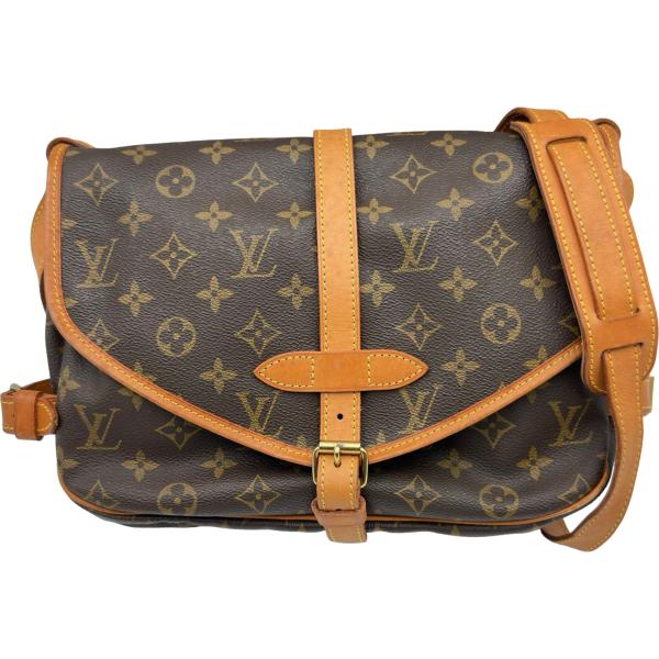 ルイ・ヴィトン LOUIS VUITTON ソミュール30 M42256 ブラウン モノグラム ショ...