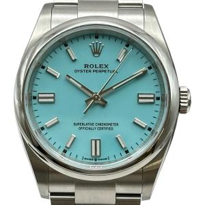 ロレックス ROLEX オイスターパーペチュアル36 126000 ターコイズブルー ステンレススチール 腕時計 メンズ 中古