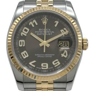 ロレックス ROLEX デイトジャスト36 116233 ツートンダイヤル ゴールド/ステンレススチール 腕時計 メンズ 中古