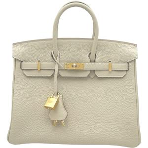 エルメス HERMES バーキン25 W刻 クレ ゴールド金具 トゴ ハンドバッグ レディース 中古