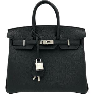 エルメス HERMES バーキン25 G刻 ブラック シルバー金具 トゴ ハンドバッグ レディース 中古