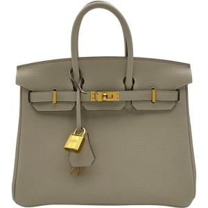 エルメス HERMES バーキン25 K刻 クレ ゴールド金具 トゴ ハンドバッグ レディース 中古