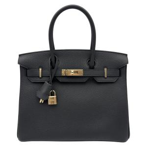 エルメス HERMES バーキン30 K刻 ブラック/ゴールド金具 トゴ ハンドバッグ レディース 中古